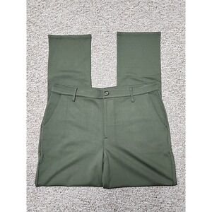 True Classic 38 Men's Khaki Slim Comfort Knit Chino Pant Military Green 36x34